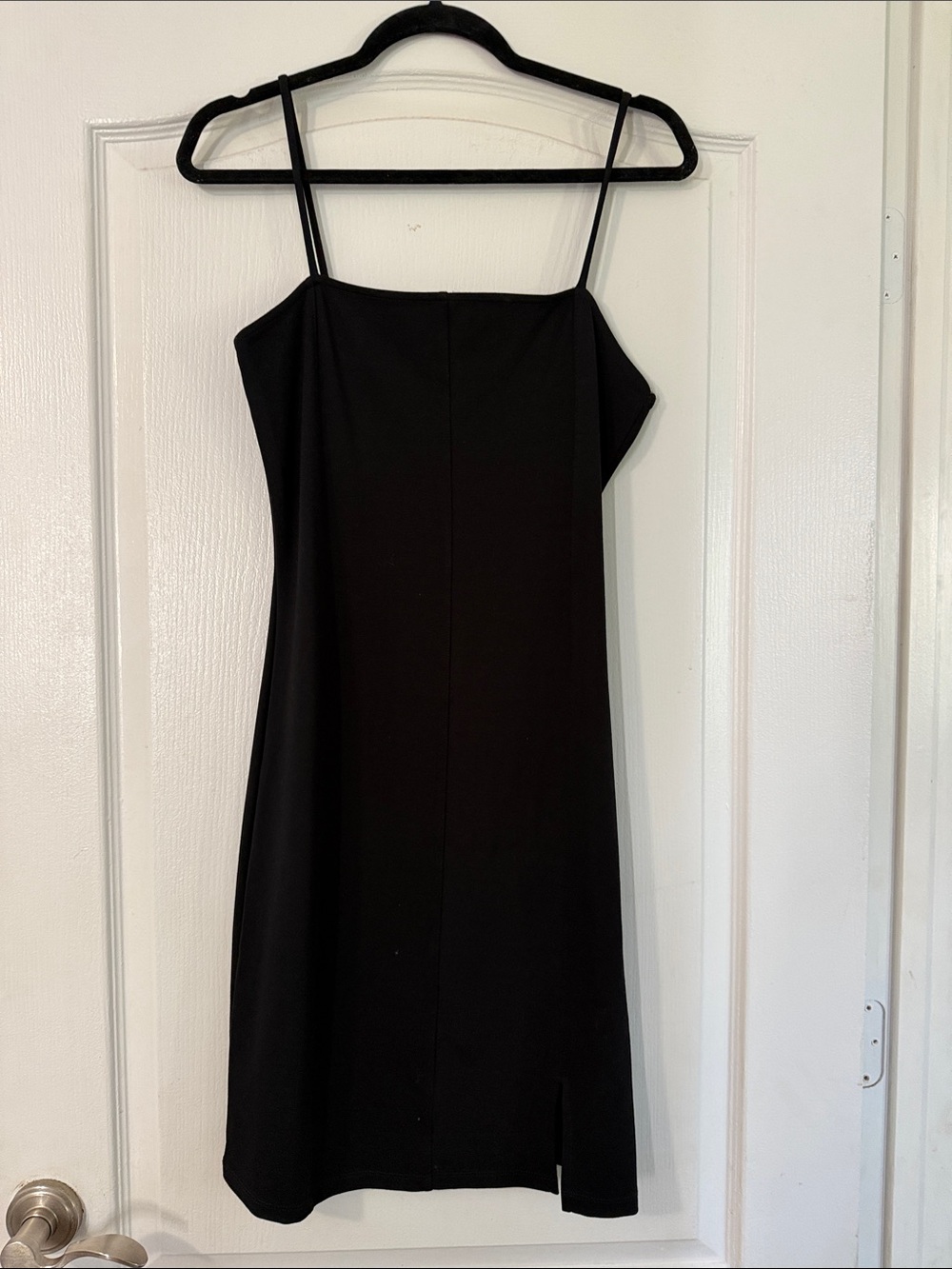 Black Spaghetti-Strap Slip Dress - Elegant Everyday